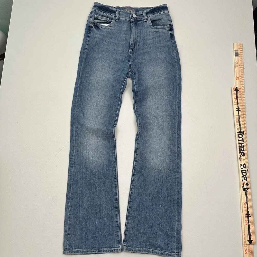 DL1961 Bridget Boot Jeans Actual sz 24 26x31 High Rise Blue Instasculpt Flare